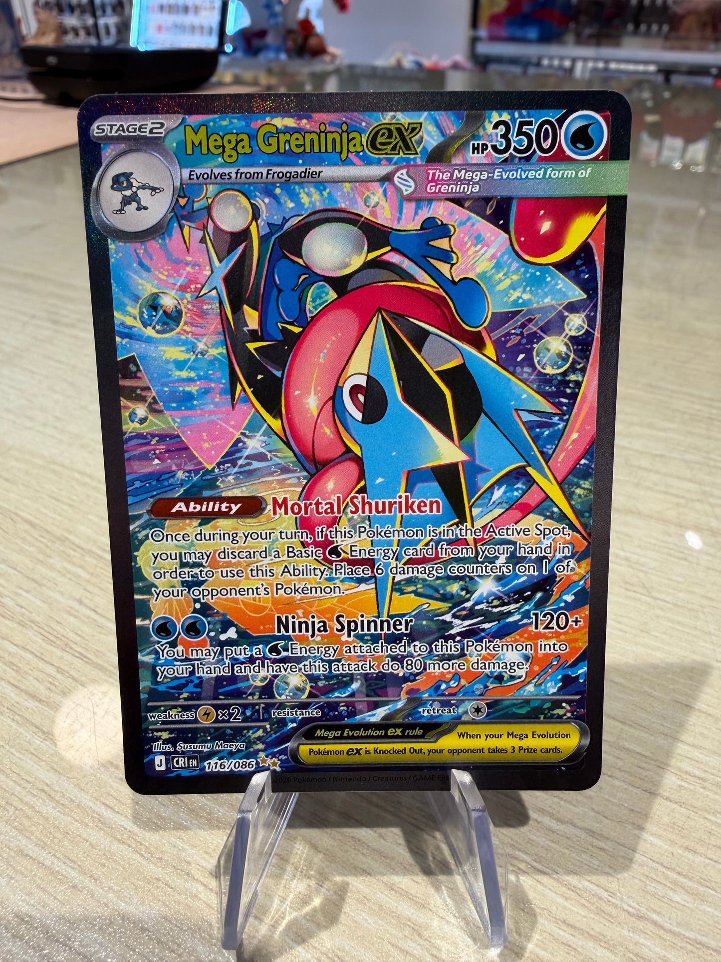 Mega Greninja EX - 116/086 - SIR - Chaos Rising