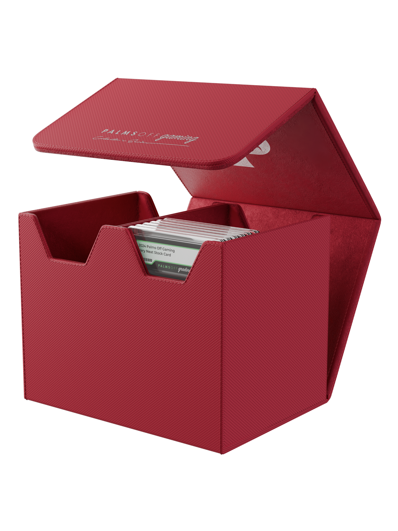 Palms Off Gaming Collector's Series Graded Card Storage Case – Medium (40 Graded Cards) - RED