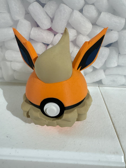 Flareon 3D Printed Pokeball