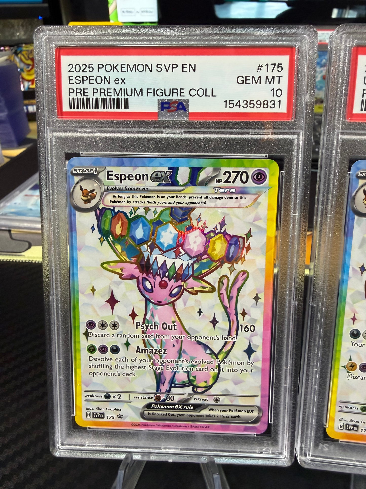 PSA 10 Sequential - Umbreon Ex & Espeon Ex - 175 & 176 Promos - PRE Premium Figure