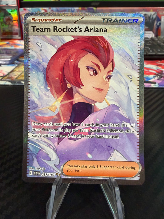 Team Rocket’s Ariana - 237/182 - Special Illustration Rare - Destined Rivals - NM