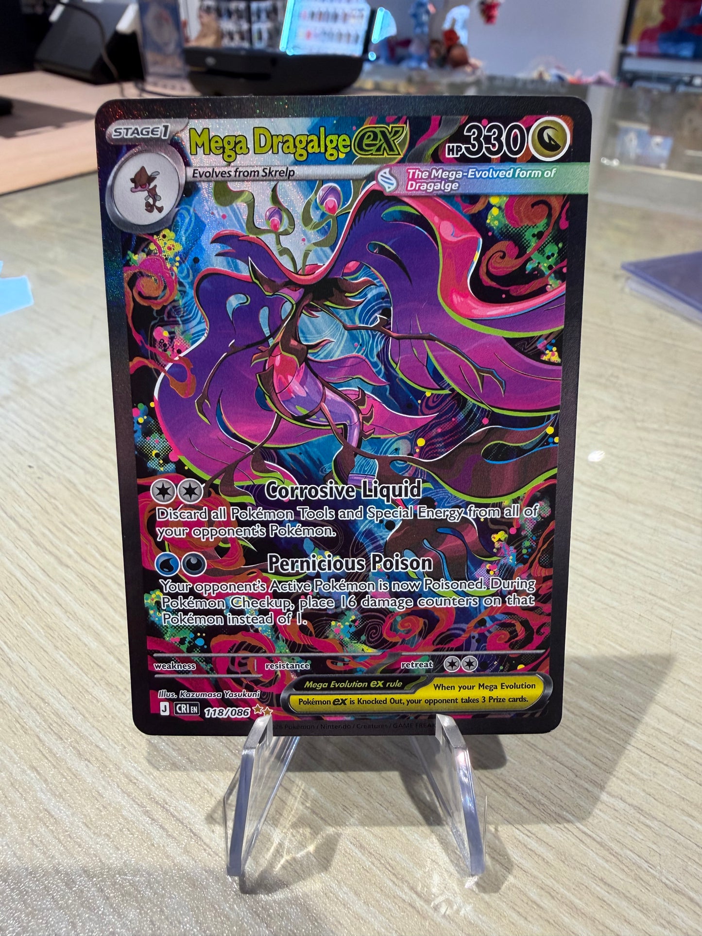 Mega Dragalge EX - 118/086 - SIR - Chaos Rising