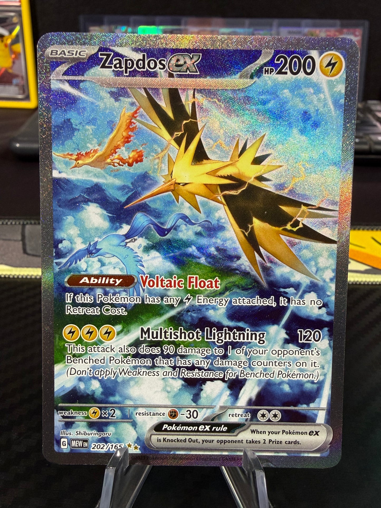 Zapdos Ex - Special Illustration Rare - 202/165 - Pokemon 151