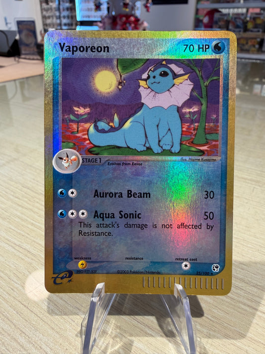 Vaporeon Reverse Holo - 25/100 - Sandstorm