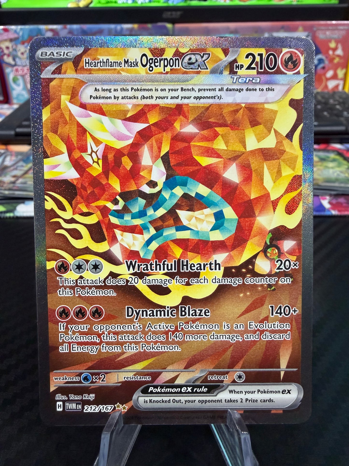 Heartflame Mask Ogerpon Ex - 212/167 - Special Illustration Rare - Twilight Masquerade - NM