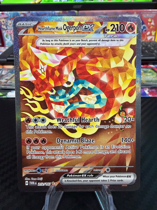 Heartflame Mask Ogerpon Ex - 212/167 - Special Illustration Rare - Twilight Masquerade - NM