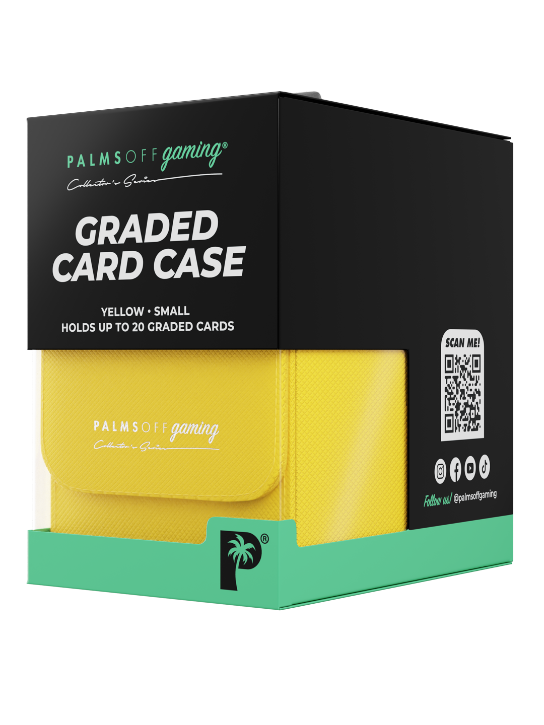 Palms Off Gaming Collector's Series Graded Card Storage Case – Small (20 Graded Cards) - YELLOW