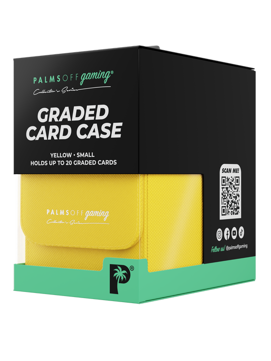 Palms Off Gaming Collector's Series Graded Card Storage Case – Small (20 Graded Cards) - YELLOW