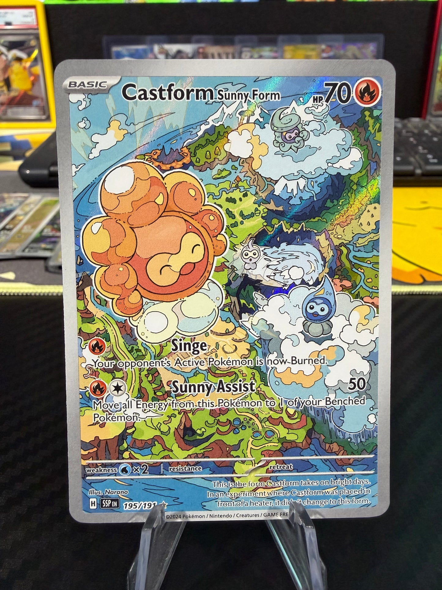 Castform Sunny Form - 195/191 - Illustration Rare - Surging Sparks