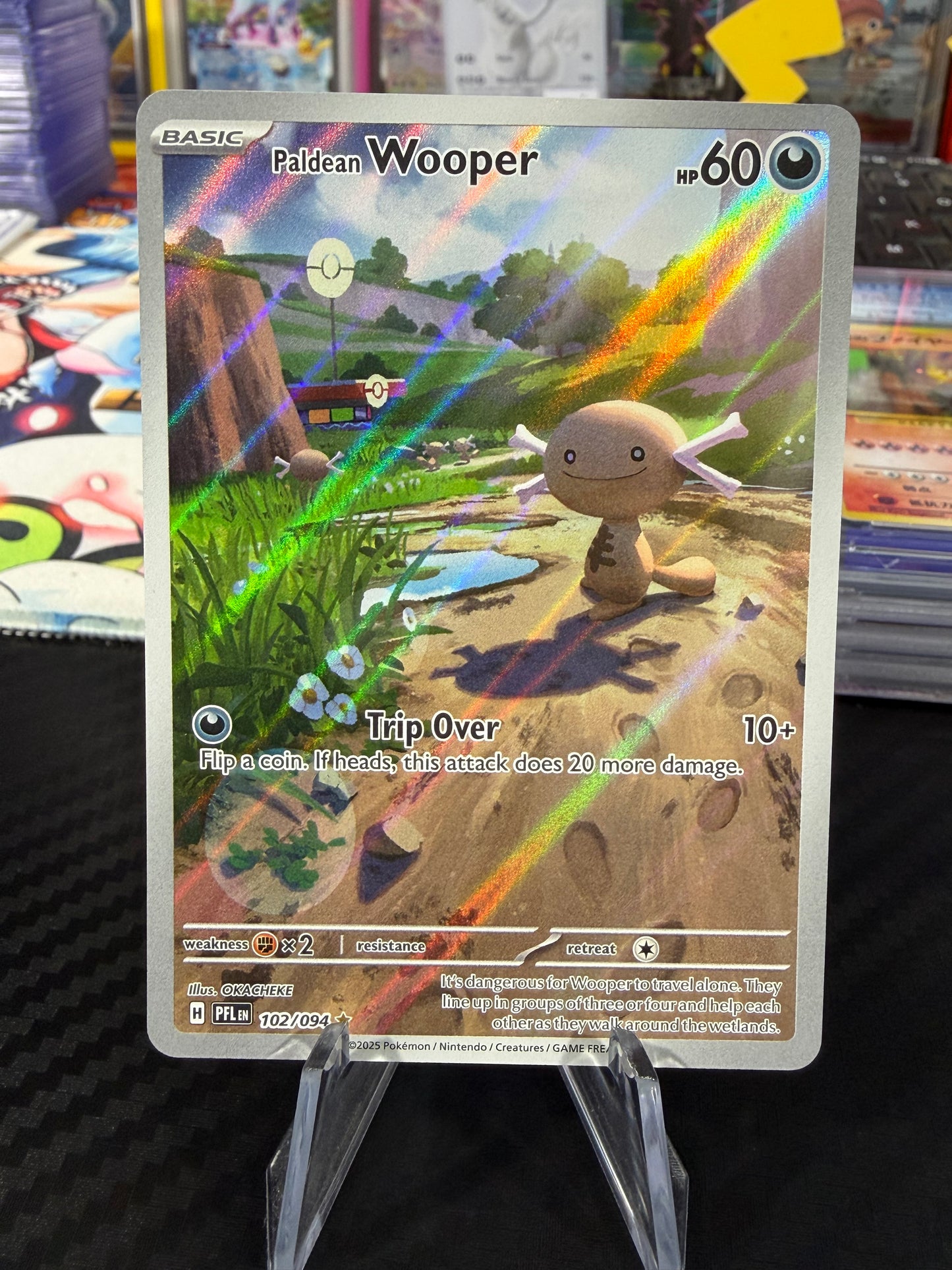 Paldean Wooper - 102/094 - Illustration Rare - Phantasmal Flames - NM
