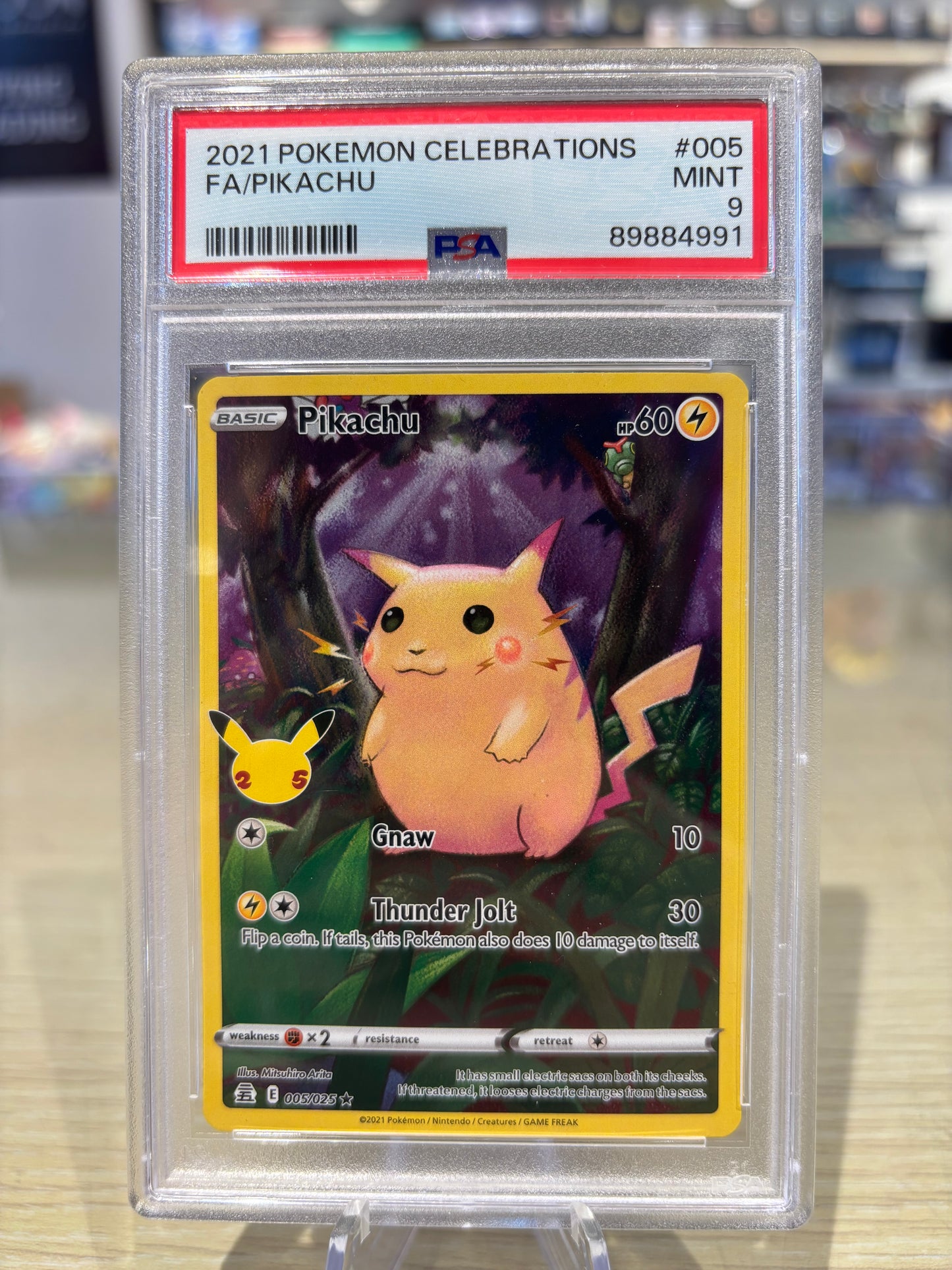 PSA 9 - Pikachu - 005/025 - Celebrations