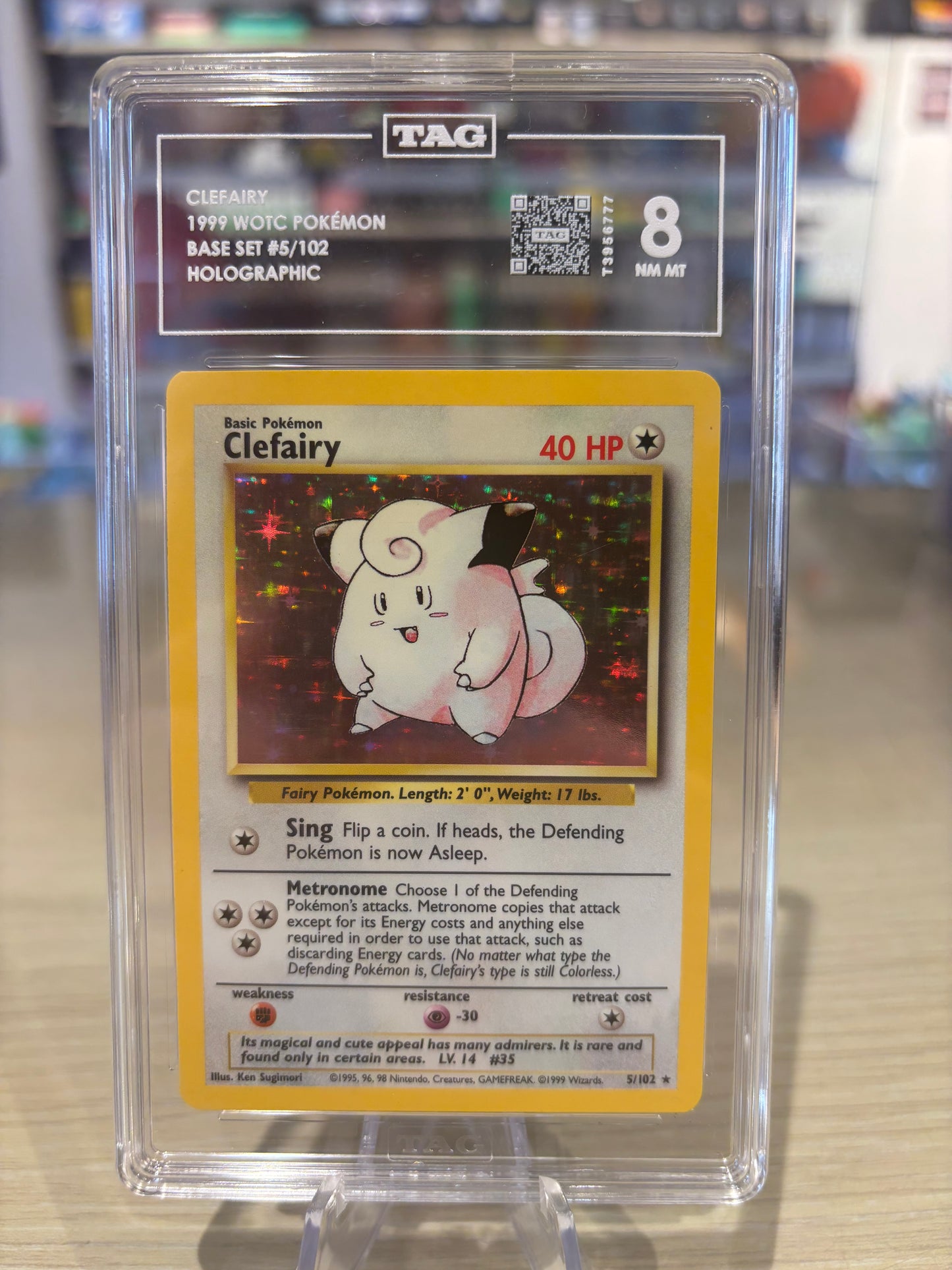 TAG 8 - Clefairy - 5/102 - Base Set