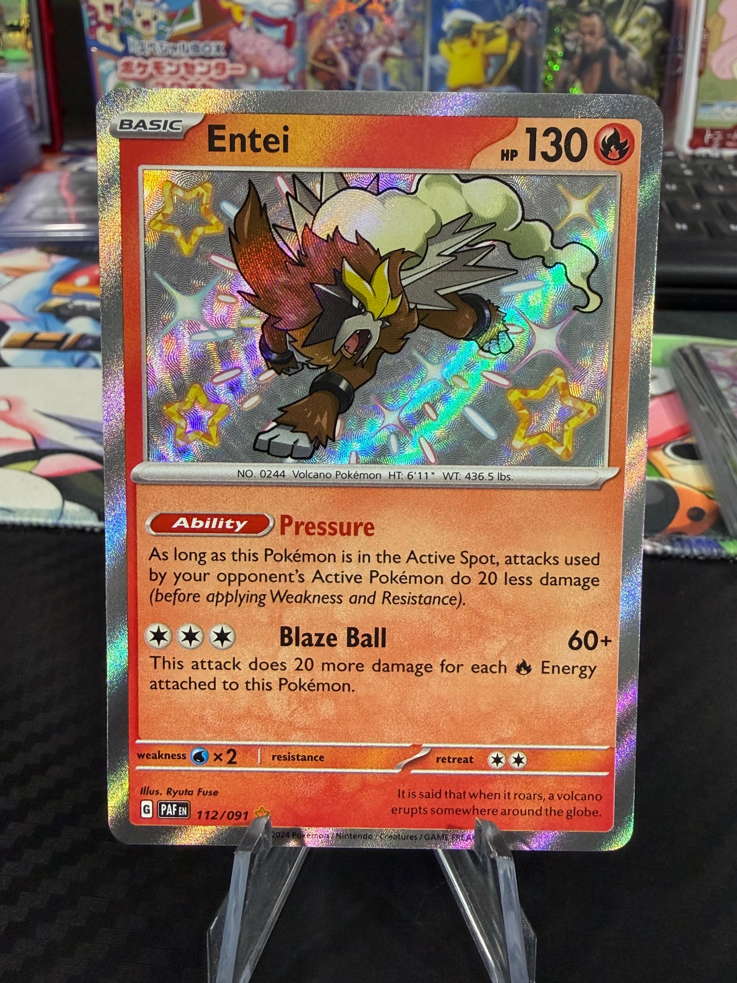 Entei - 112/091 - Baby Shiny - Paldean Fates