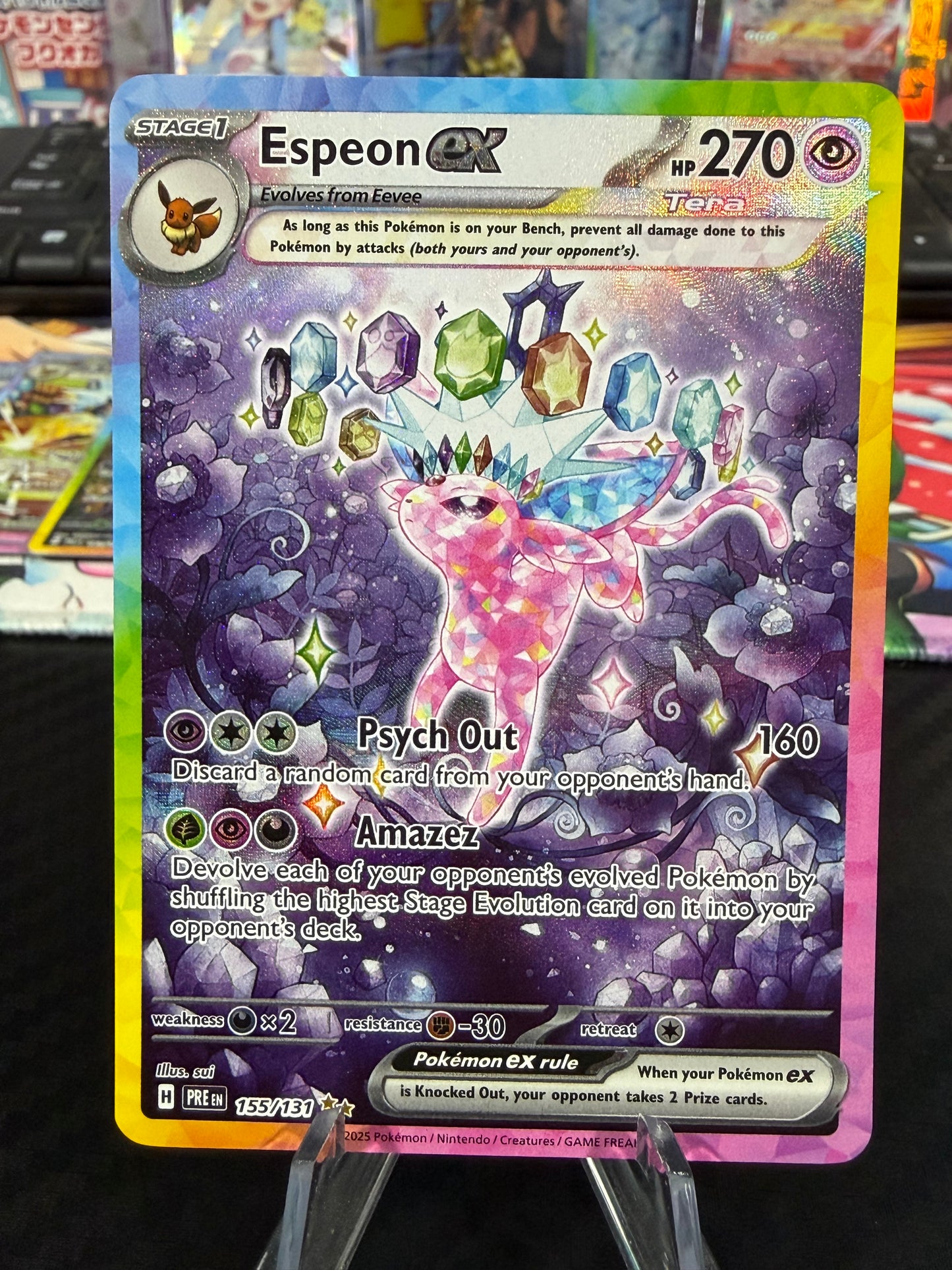 Espeon Ex - 155/131 - Special Illustration Rare - Prismatic Evolutions - NM