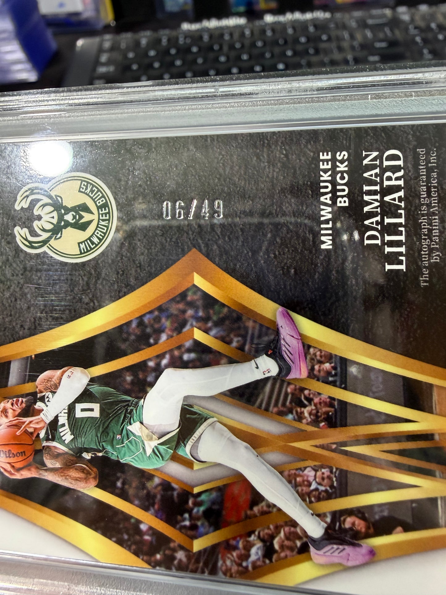PSA 10 - Damian Lillard /49 - 2024 Select In Flight - Signature Blue Prizm