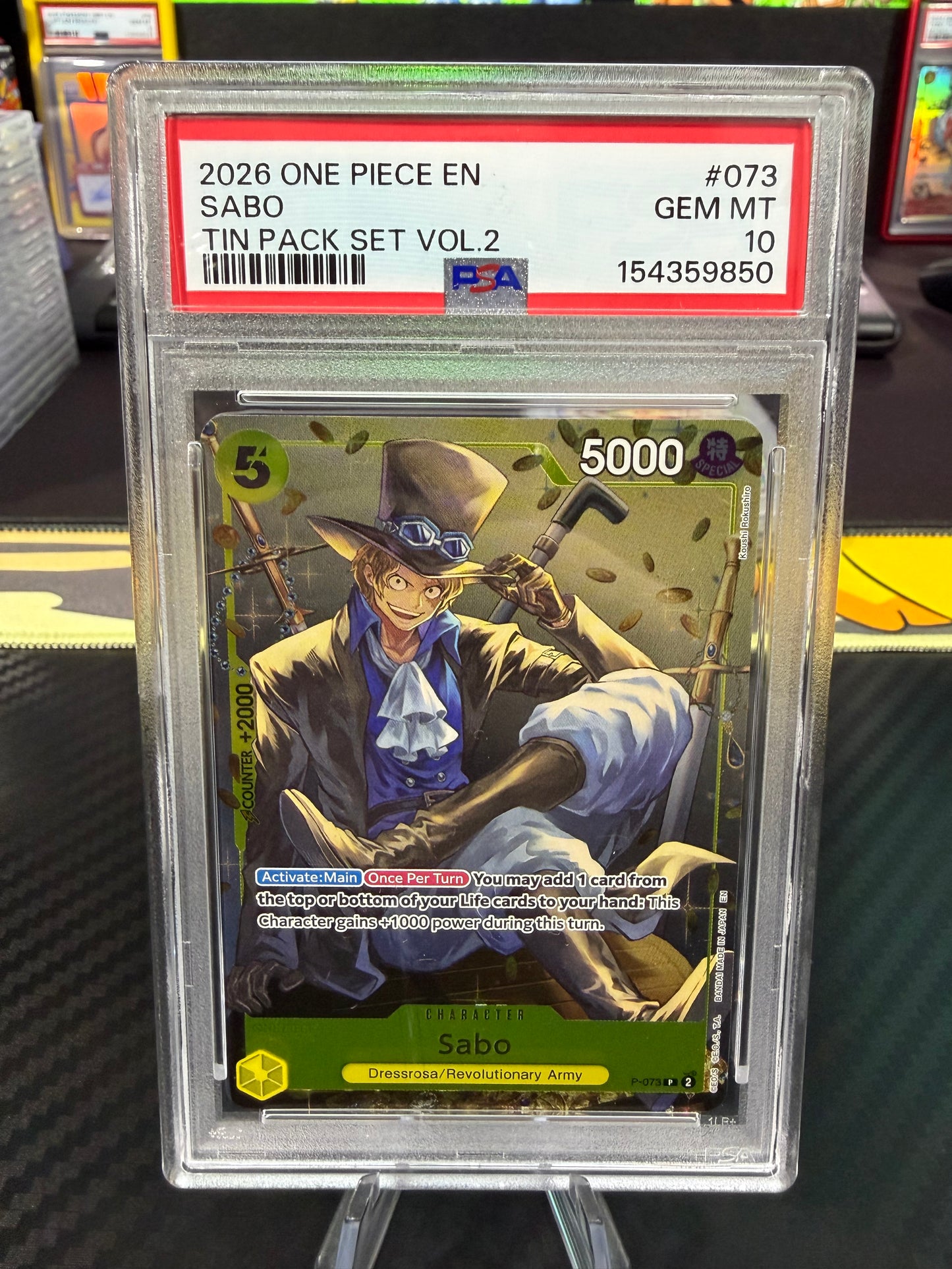 PSA 10 - Sabo - P-073 - Tin Pack Set Vol. 2
