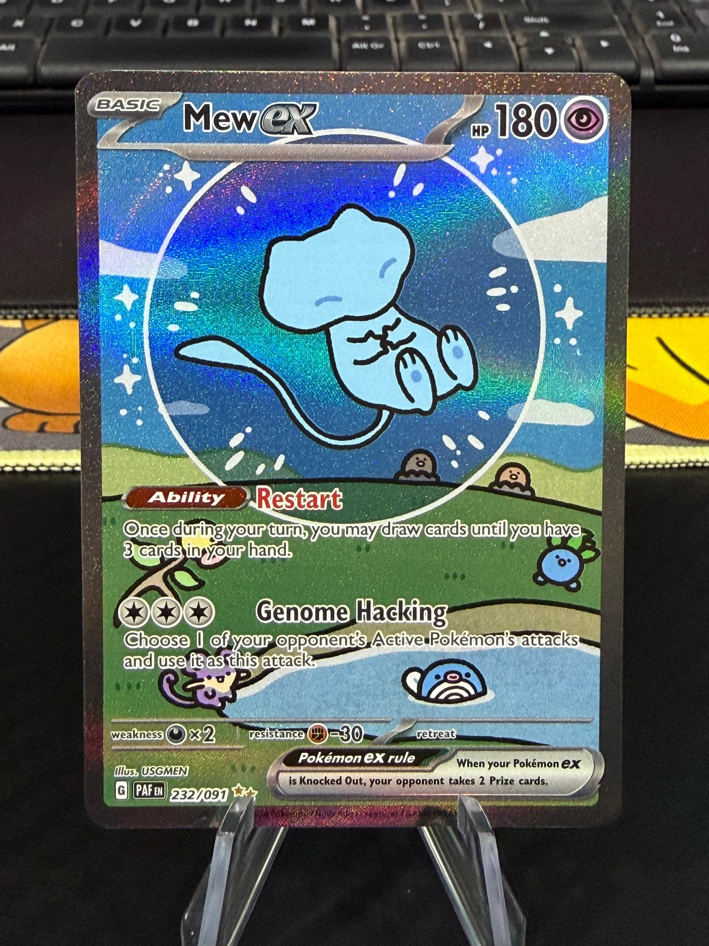Mew Ex - Special Illustration Rare - 232/091 - Paldean Fates