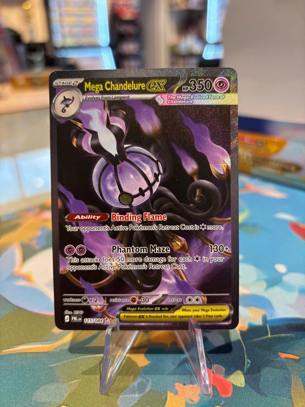 Mega Chandelure ex - 115/084 - Pitch Black