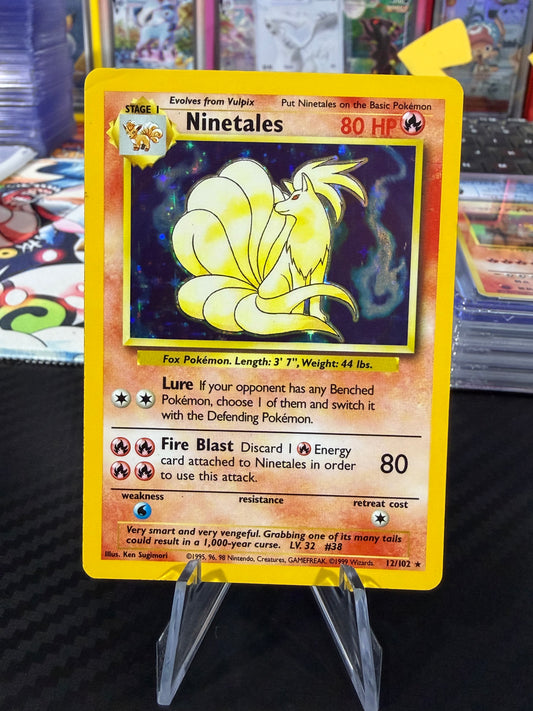 Ninetales Holo - 12/102 - WOTC Base Set - MP