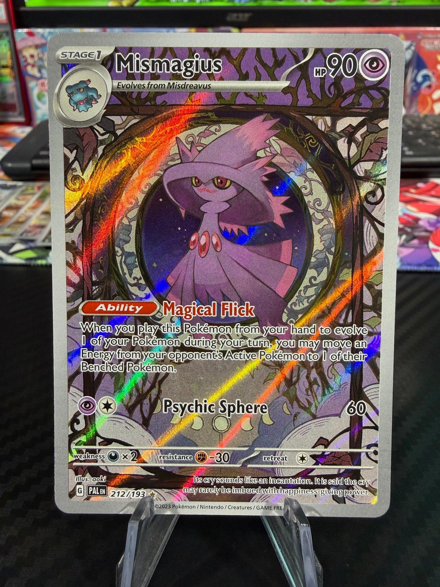 Mismagius - 212/193 - Illustration Rare - Paldea Evolved - NM