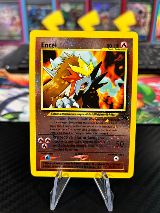 Entei - Black Star Promo - Rev Holo - WOTC #34 - LP-P