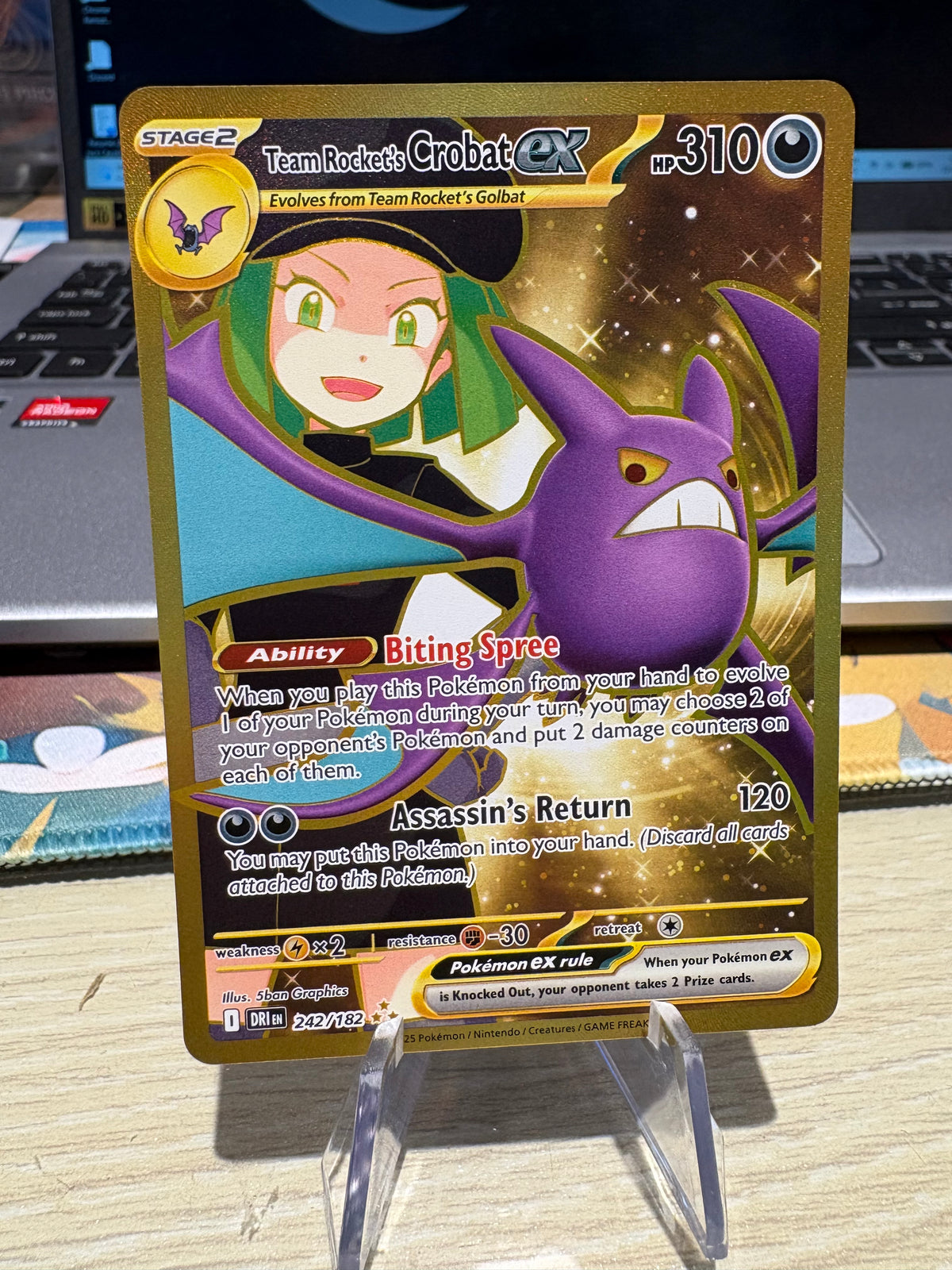 Team Rocket’s Crobat Ex - 242/182 - Destined Rival