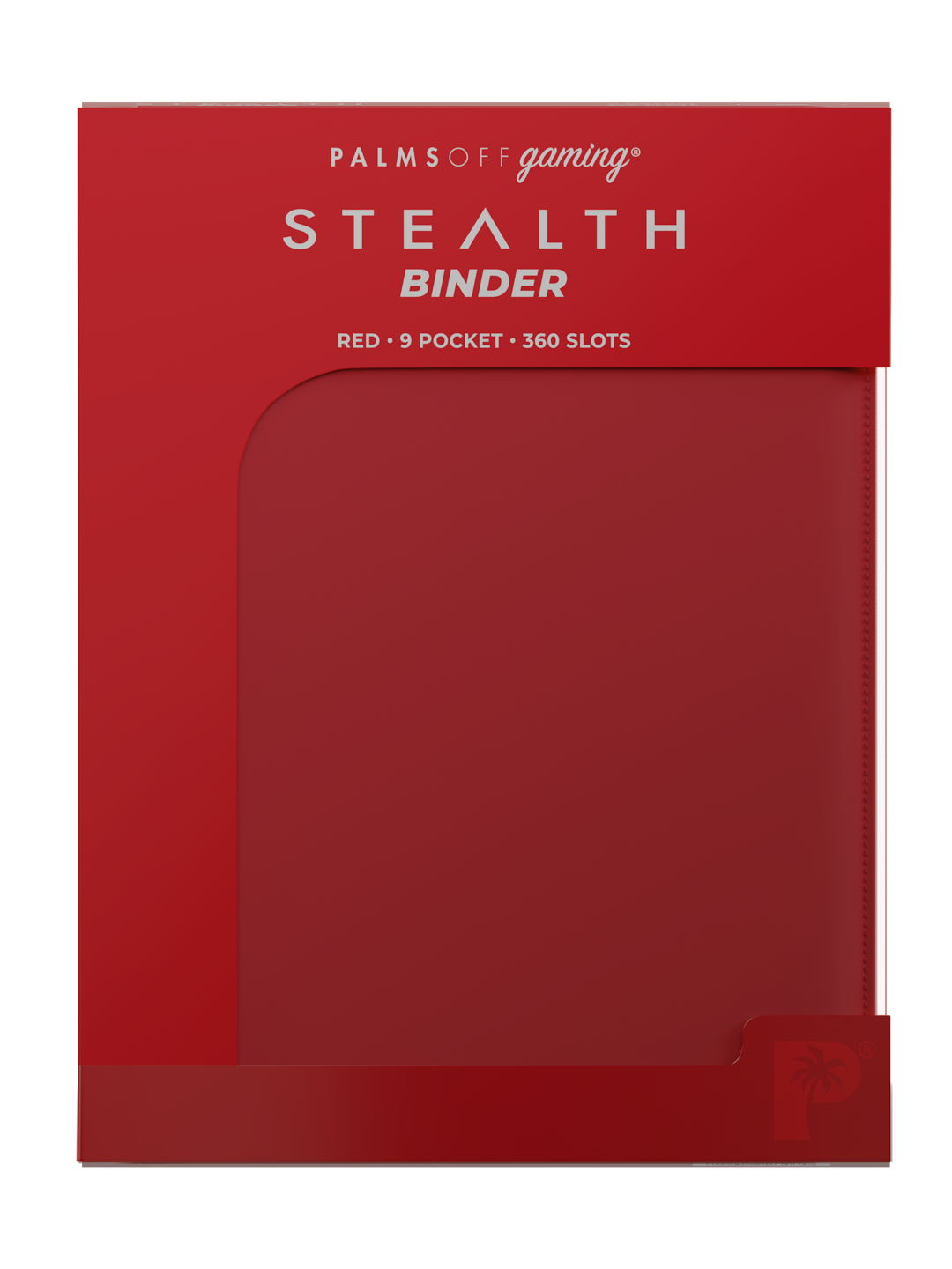 Palms Off Gaming - Stealth 9 Pocket Zip Binder - 360 Slots - RED