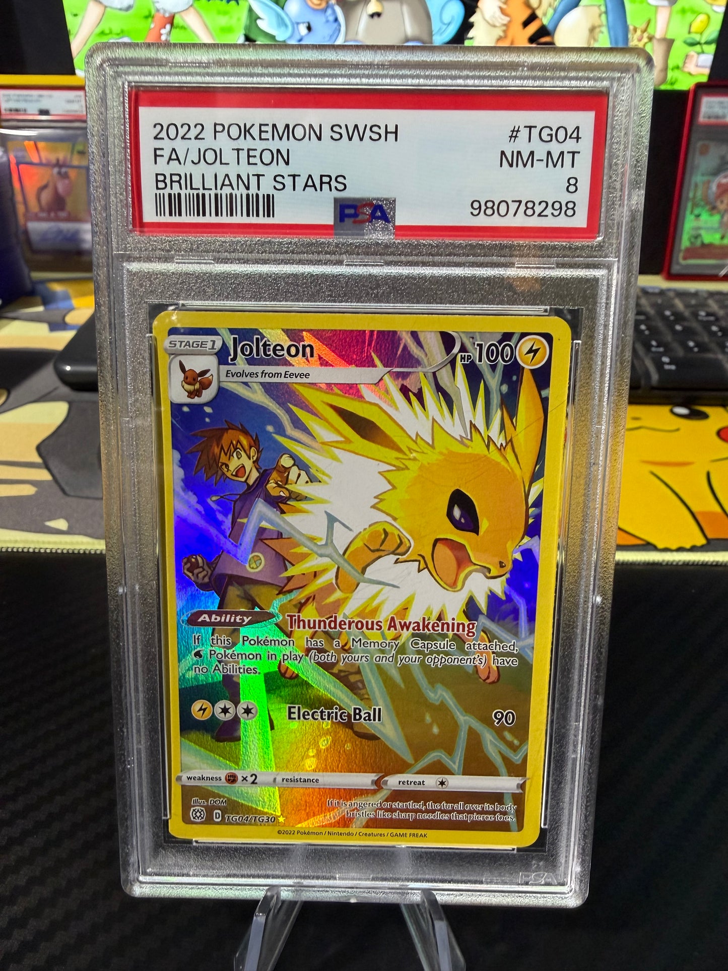 PSA 8 - Jolteon - TG04/TG30 - Brilliant Stars
