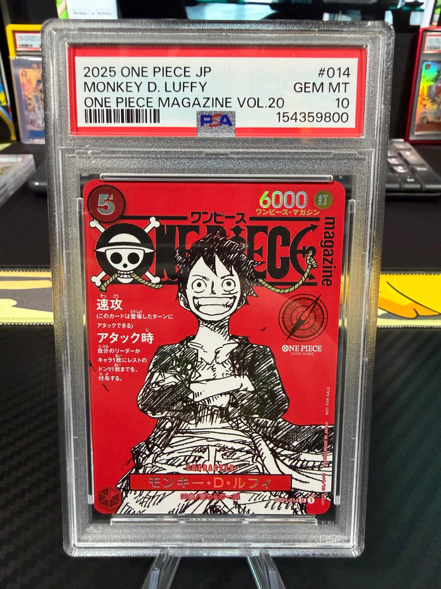 PSA 10 - Monkey D Luffy - ST21-014 - Magazine Promo Vol. 20