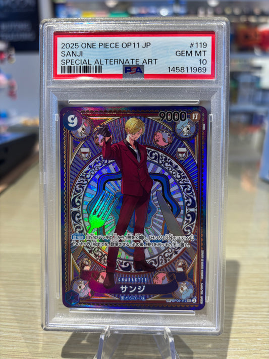 PSA 10 - Sanji - OP06-119 - Japanese A Fist Of Divine Speed