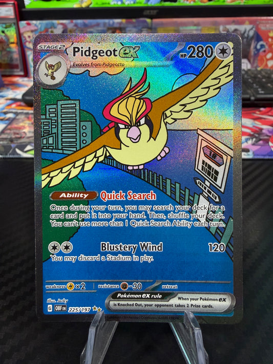 Pidgeot Ex - 225/197 - Special Illustration Rare - Obsidian Flames - NM