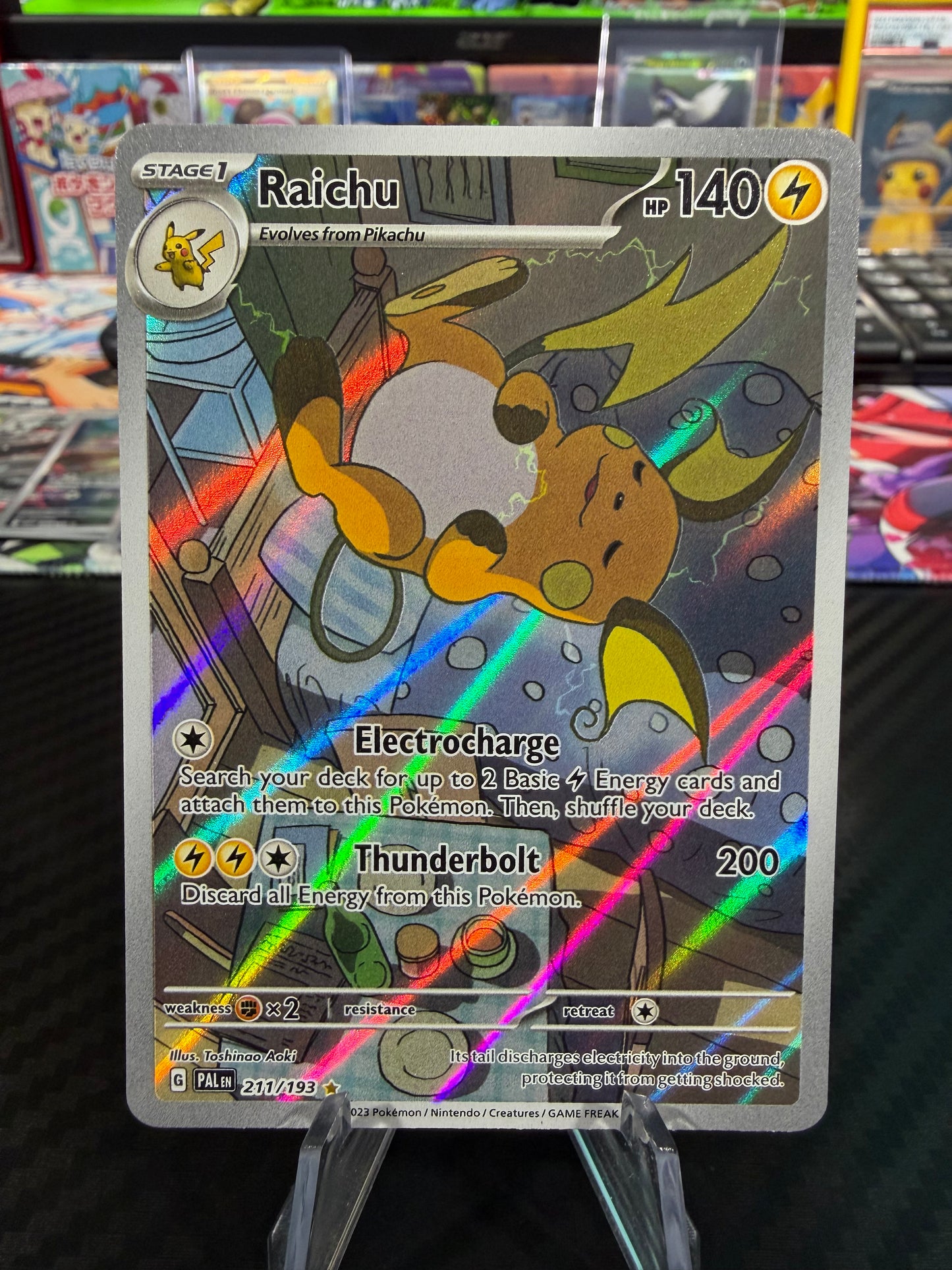 Raichu - 211/193 - Illustration Rare - Paldea Evolved - NM