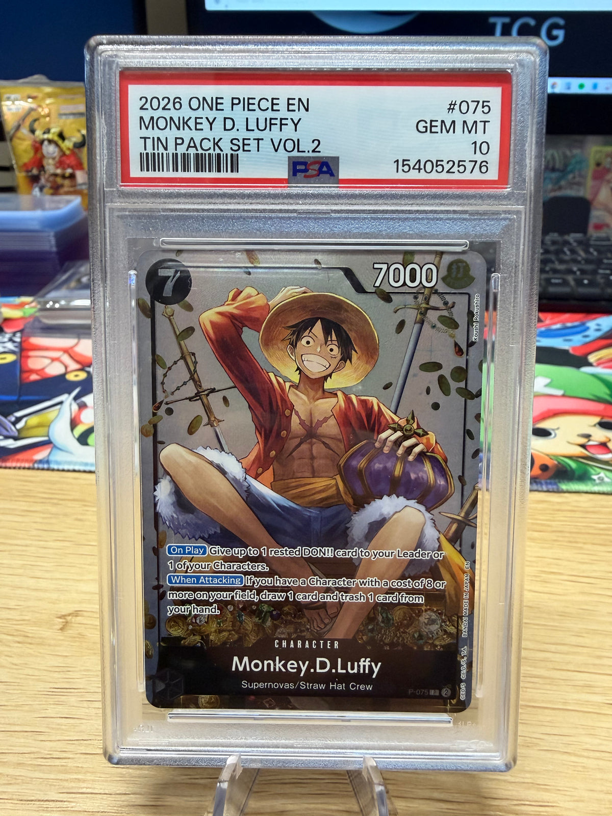 PSA 10 - Monkey D Luffy - P-075 Tin Pack Set Vol. 2