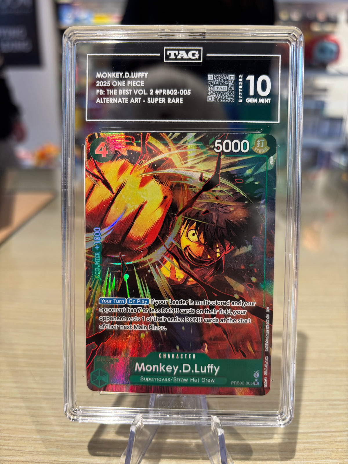TAG 10 - Monkey D. Luffy - PRB02-005 - The Best Volume 2
