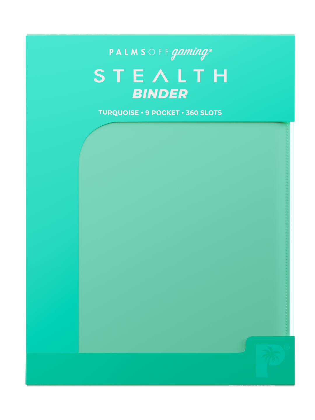 Palms Off Gaming - Stealth 9 Pocket Zip Binder - 360 Slots - TURQUOISE