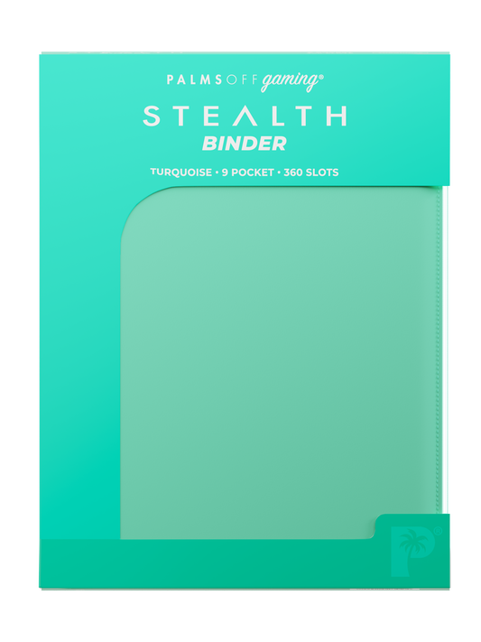Palms Off Gaming - Stealth 9 Pocket Zip Binder - 360 Slots - TURQUOISE