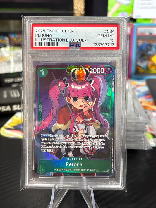 Perona (Illustration Box Vol. 4 Promo) #OP09-034 - PSA 10