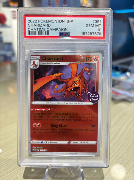 PSA 10 - Charizard - 351/S-P - Cha Time Stamped Promo