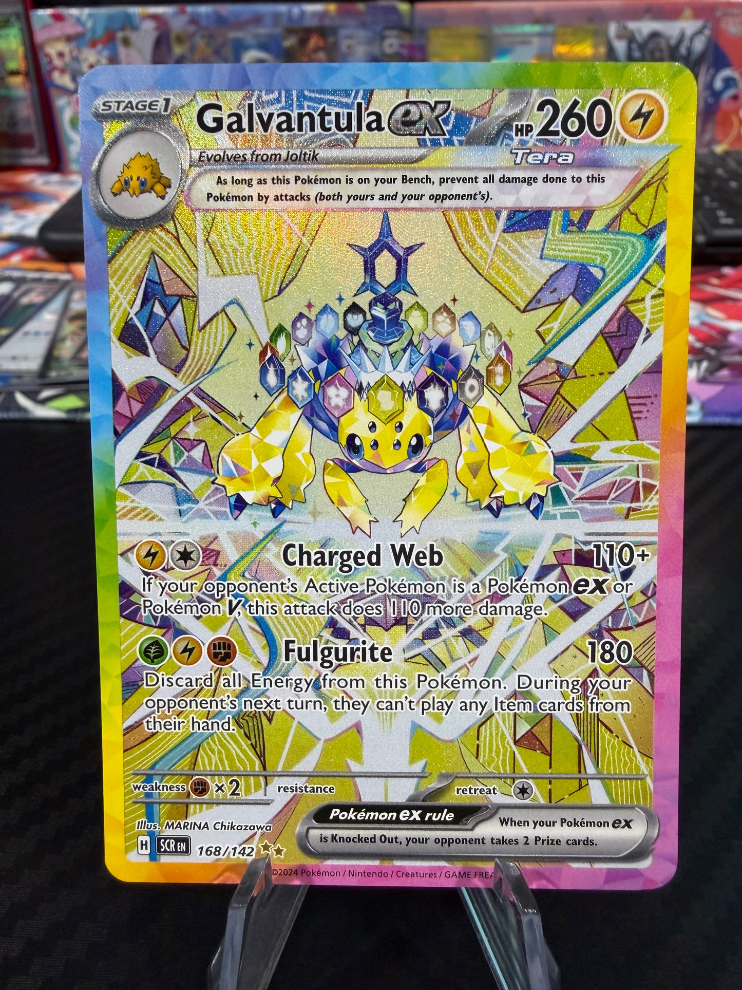 Galvantula Ex - 168/142 - Special Illustration Rare - Stellar Crown - NM