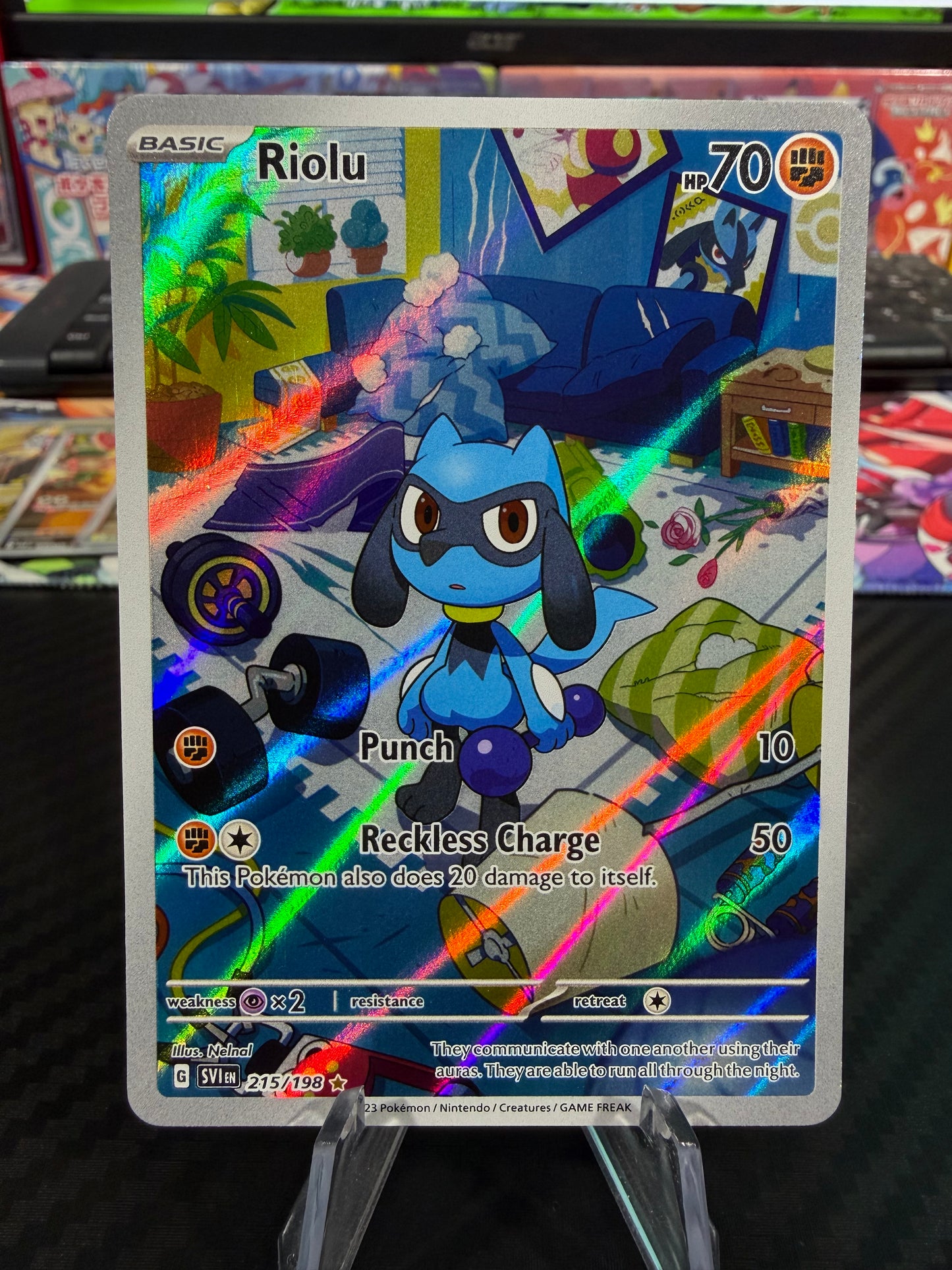Riolu - 215/198 - Illustration Rare - Scarlet & Violet - NM