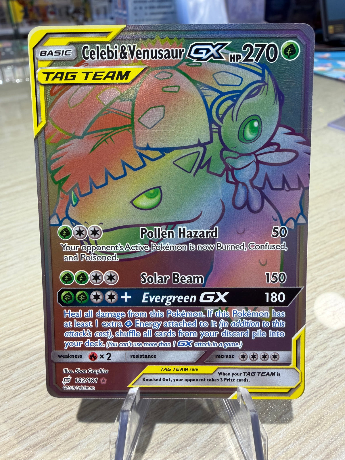 Celebi & Venusaur GX - 182/181 Tag Team - Team Up