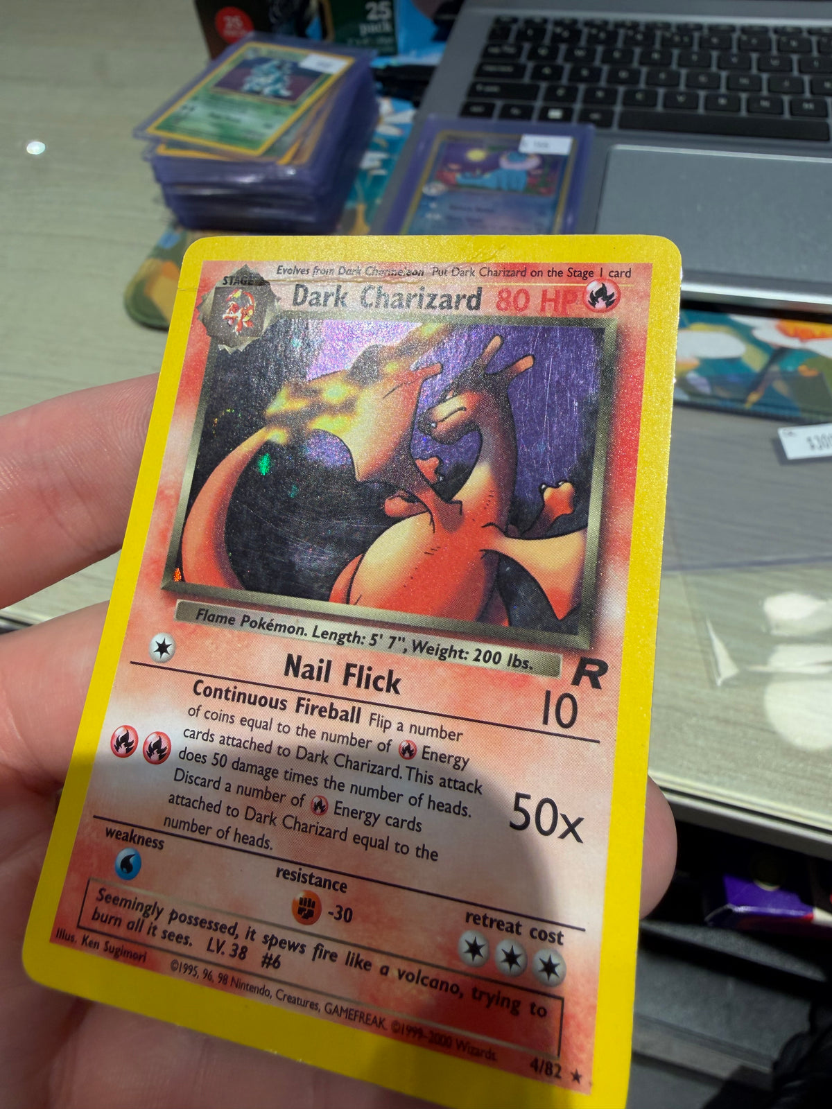 Charizard Holo - 4/82 - Rocket (Creased)
