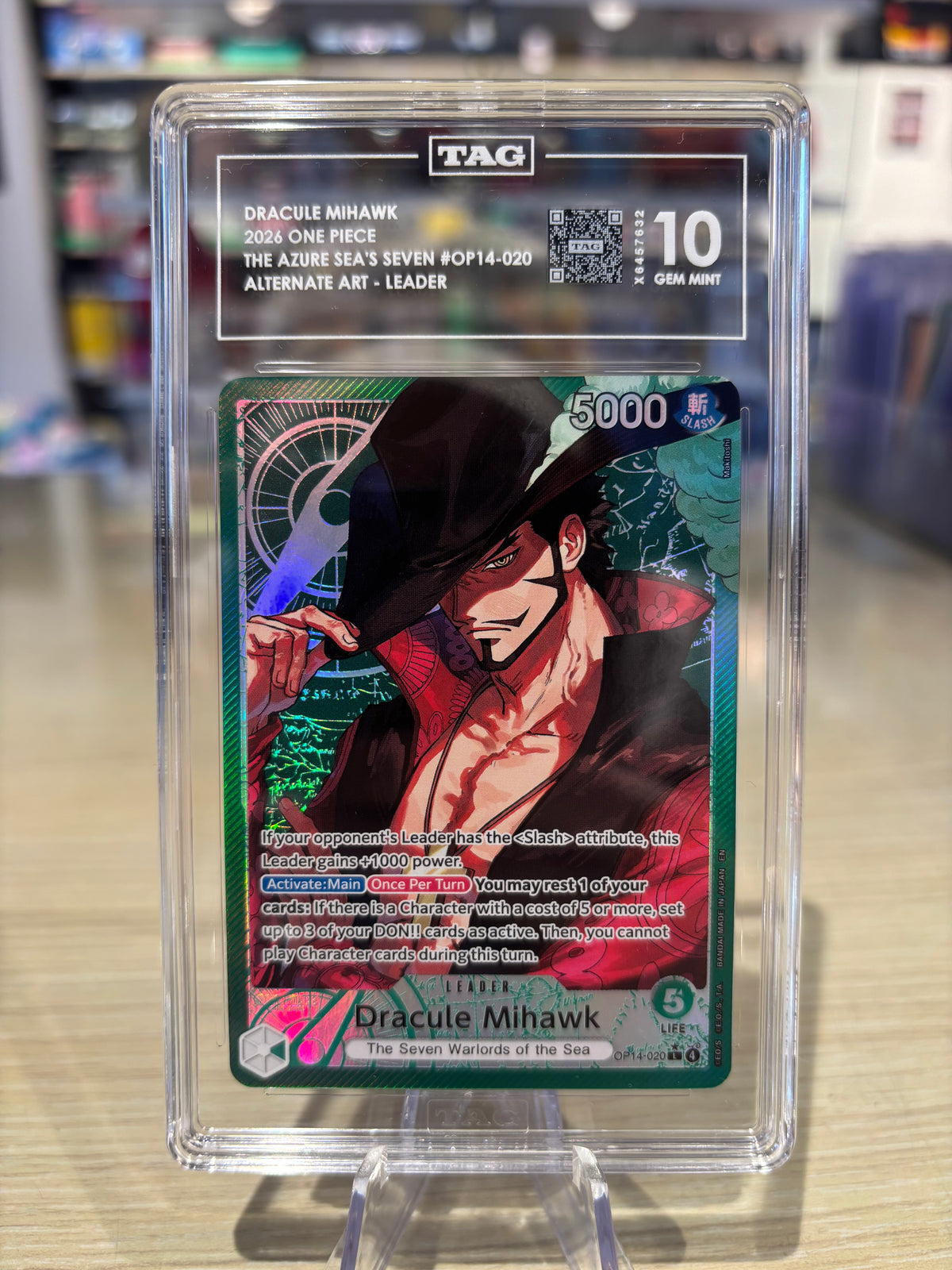 TAG 10 - Dracule Mihawk - OP14-020 - The Azure Sea’s Seven