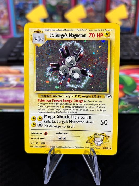 Lt. Surge’s Magneton - 8/132 - WOTC Holo - Gym Heroes - P