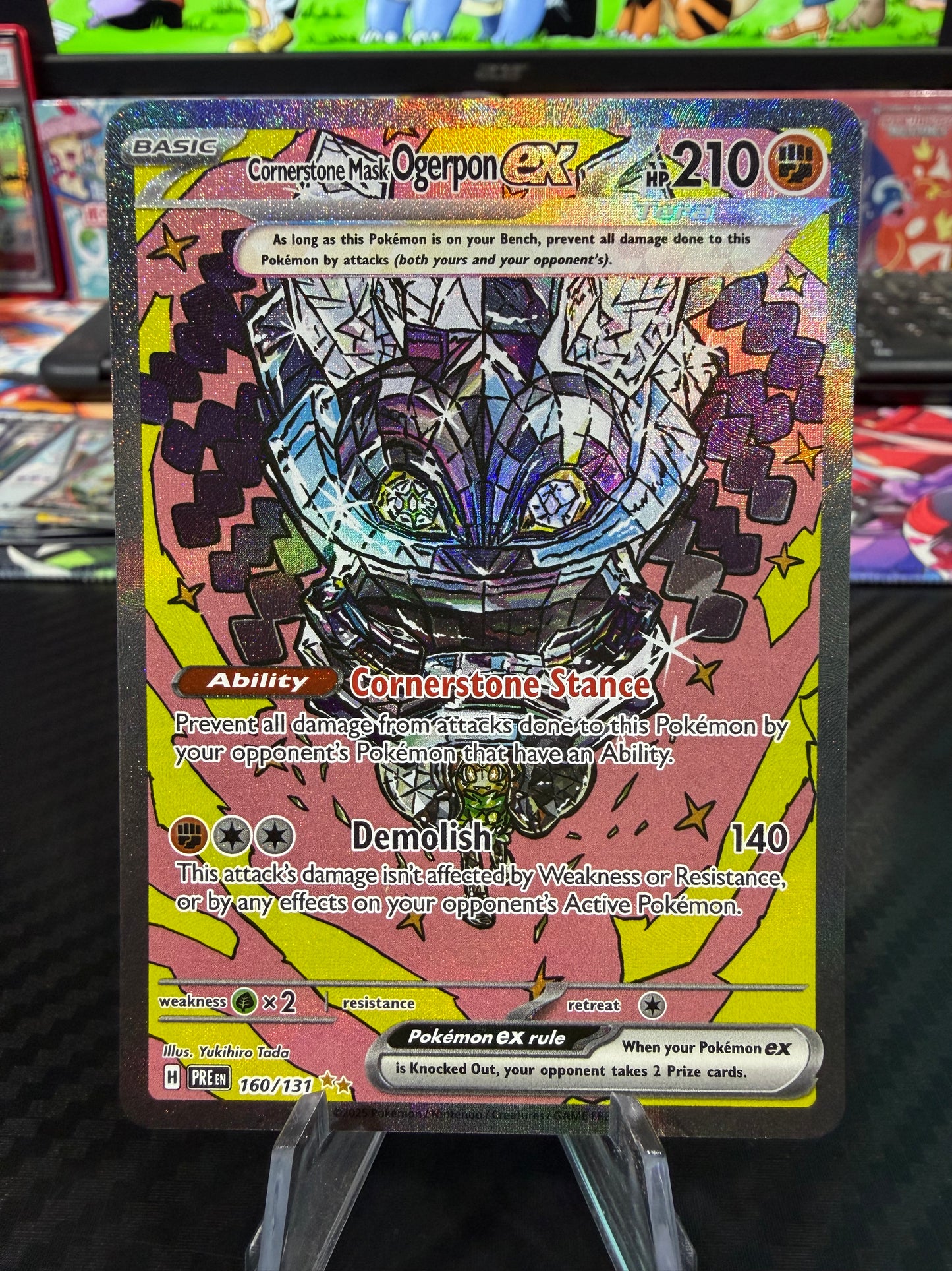 Cornerstone Mask Ogerpon Ex - 160/131 - Special Illustration Rare - Prismatic Evolutions - NM