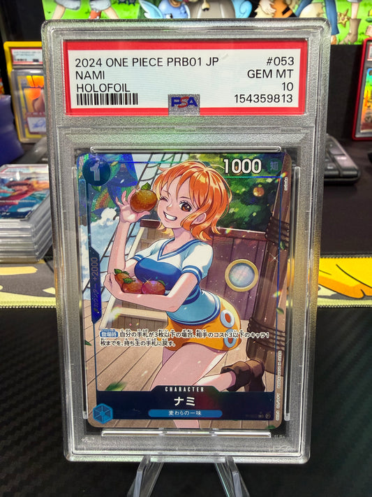 PSA 10 - Nami - Alternate Art Promo - P-053 - One Piece PRB01 Japanese