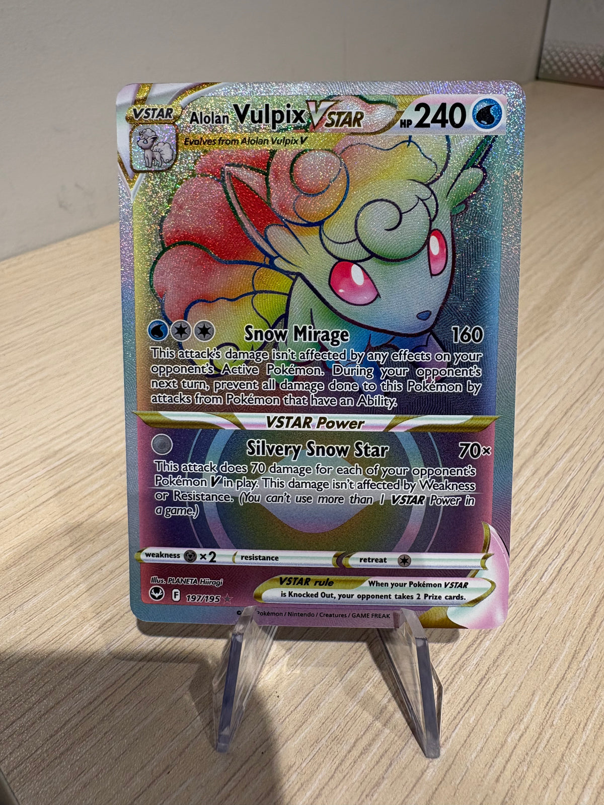 Alolan Vulpix Vstar - 197/195 - Silver Tempest
