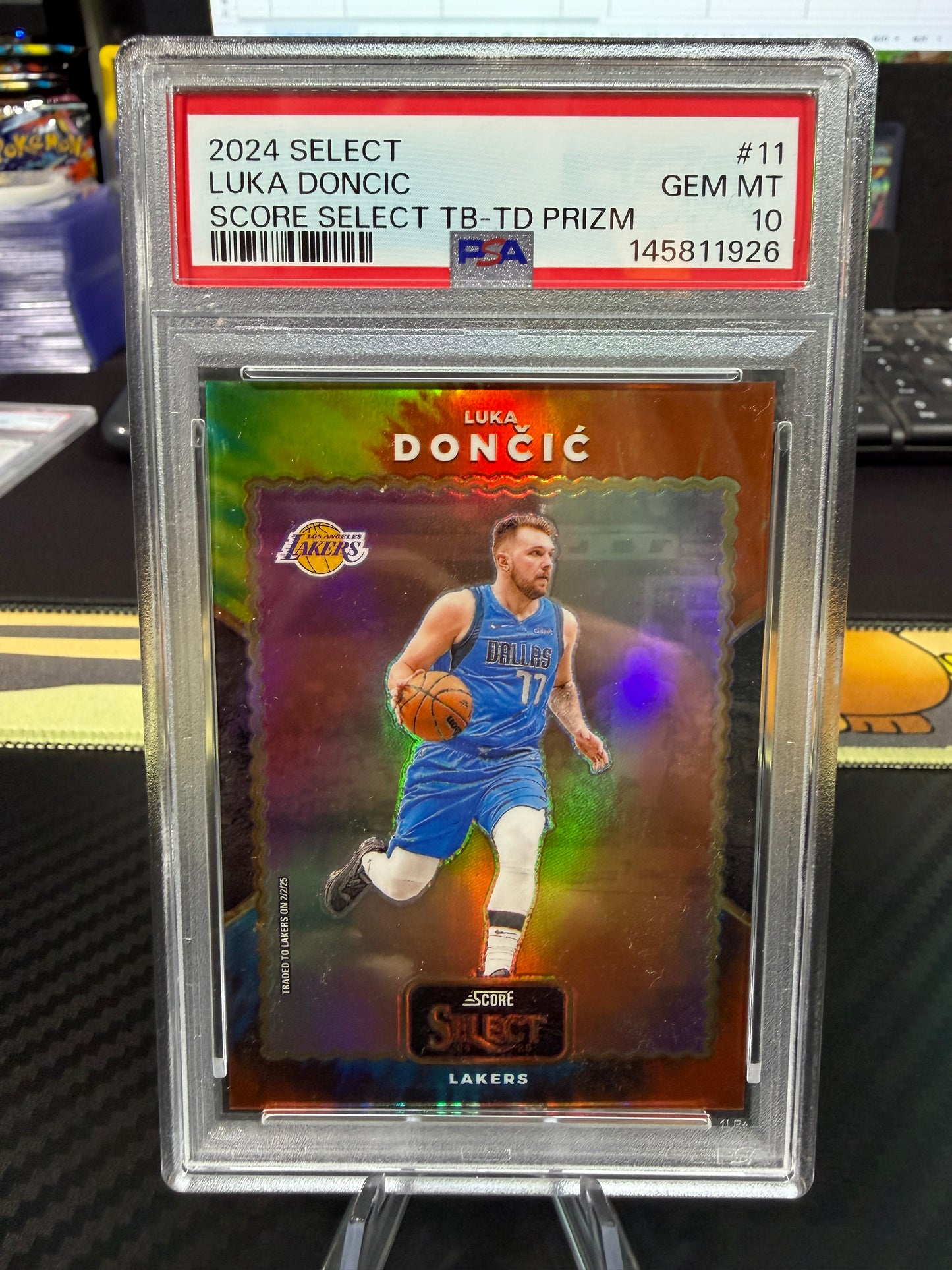 PSA 10 - Luka Doncic /25 - 2024 Panini Score Select - Throwback Tye-Dye Prizm #11 - 2/25