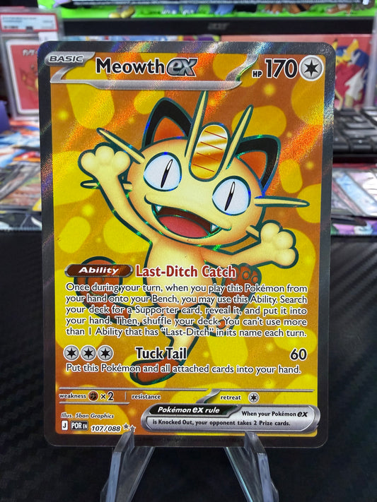 Meowth Ex - 107/088 - Full Art - Perfect Order - NM