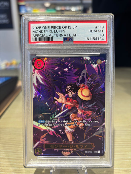PSA 10 - Monkey D. Luffy - OP09-119 - Japanese Carrying On His Will